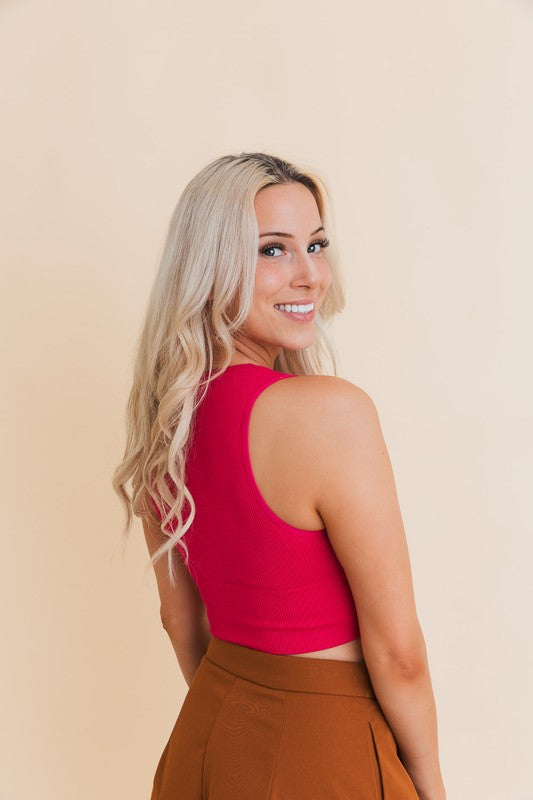 Ultra Comfy Everyday Ribbed Crop Tank Top