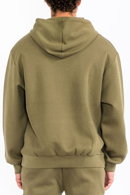 Mens Solid Tech Fleece Hoodie