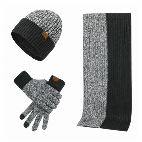 3-piece set Winter Gear featuring a Beanie Hat, Long Scarf and Touch Screen Gloves