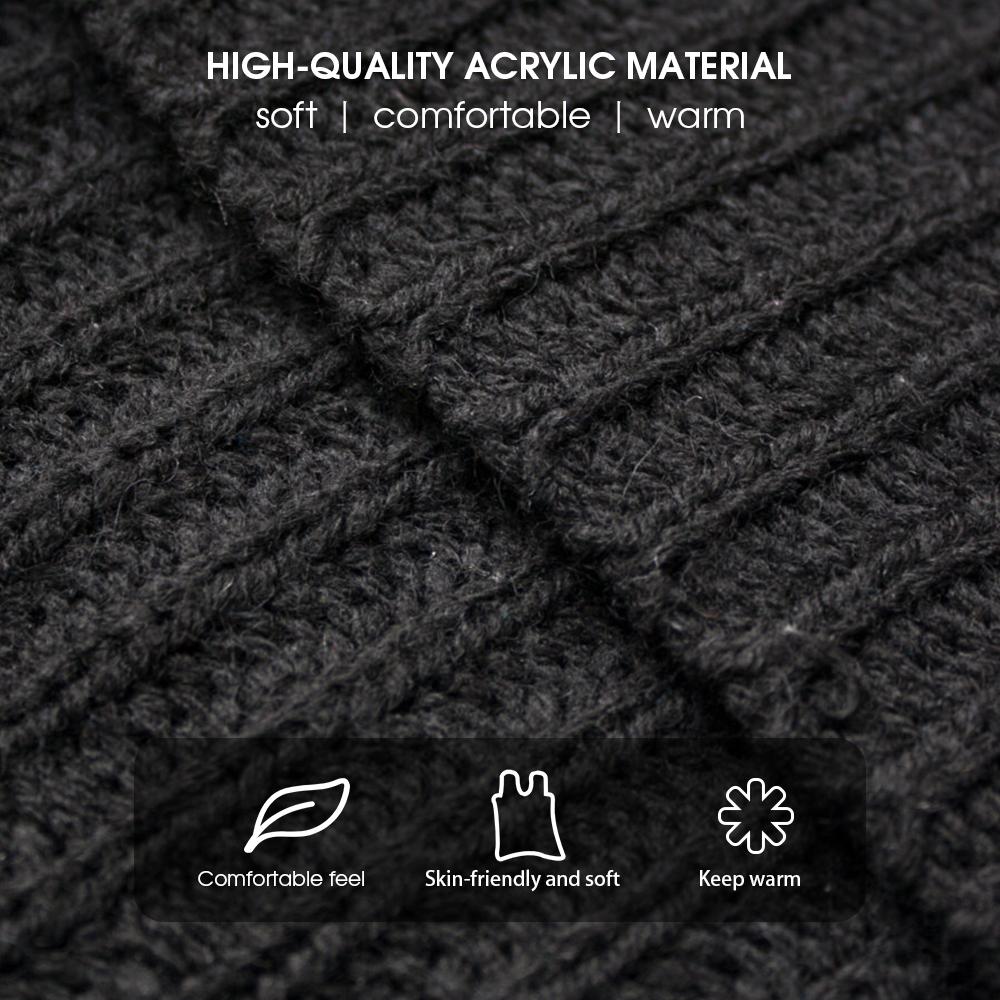 3-piece set Winter Gear featuring a Beanie Hat, Long Scarf and Touch Screen Gloves