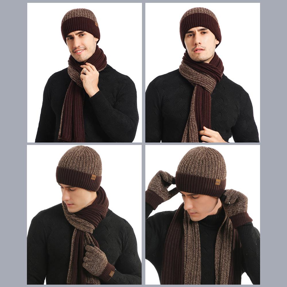 3-piece set Winter Gear featuring a Beanie Hat, Long Scarf and Touch Screen Gloves