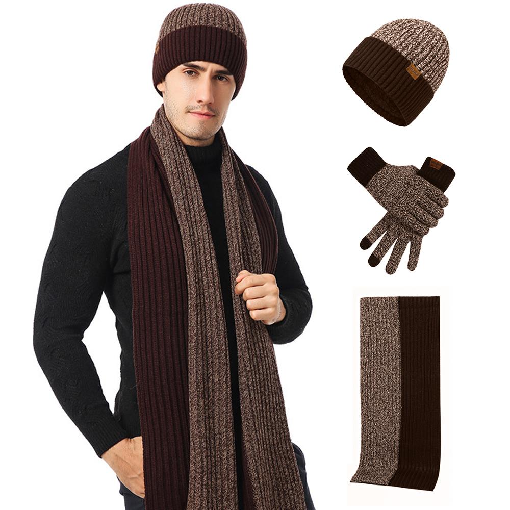 3-piece set Winter Gear featuring a Beanie Hat, Long Scarf and Touch Screen Gloves