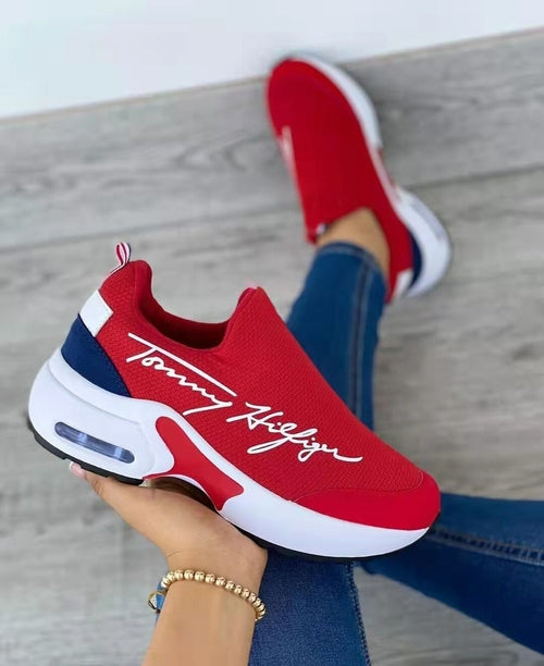 Casual Breathable Ladies Walking Sneakers Flat Women Shoes