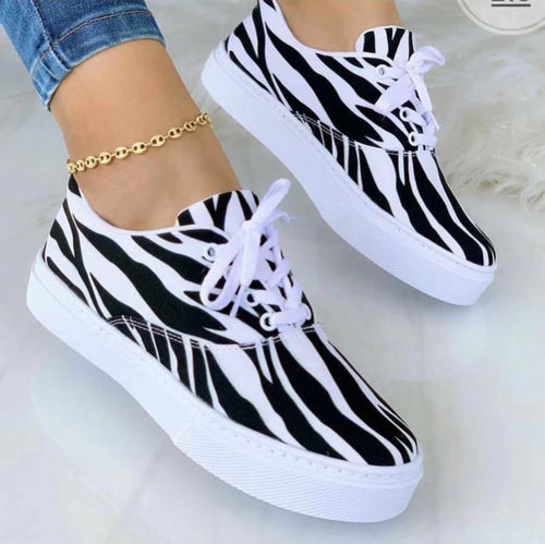 Women Fashion Graffiti Sneakers Trainers Shoes