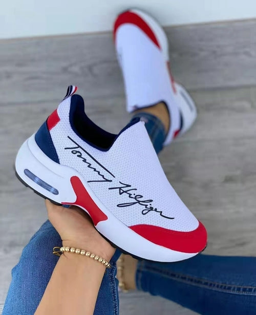 Casual Breathable Ladies Walking Sneakers Flat Women Shoes