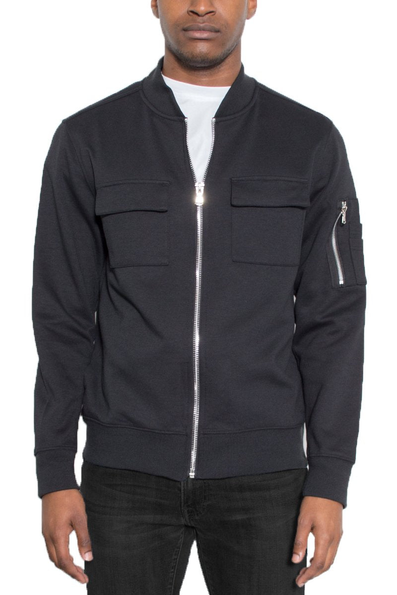 Dual Pocketed Men’s Bomber Jacket