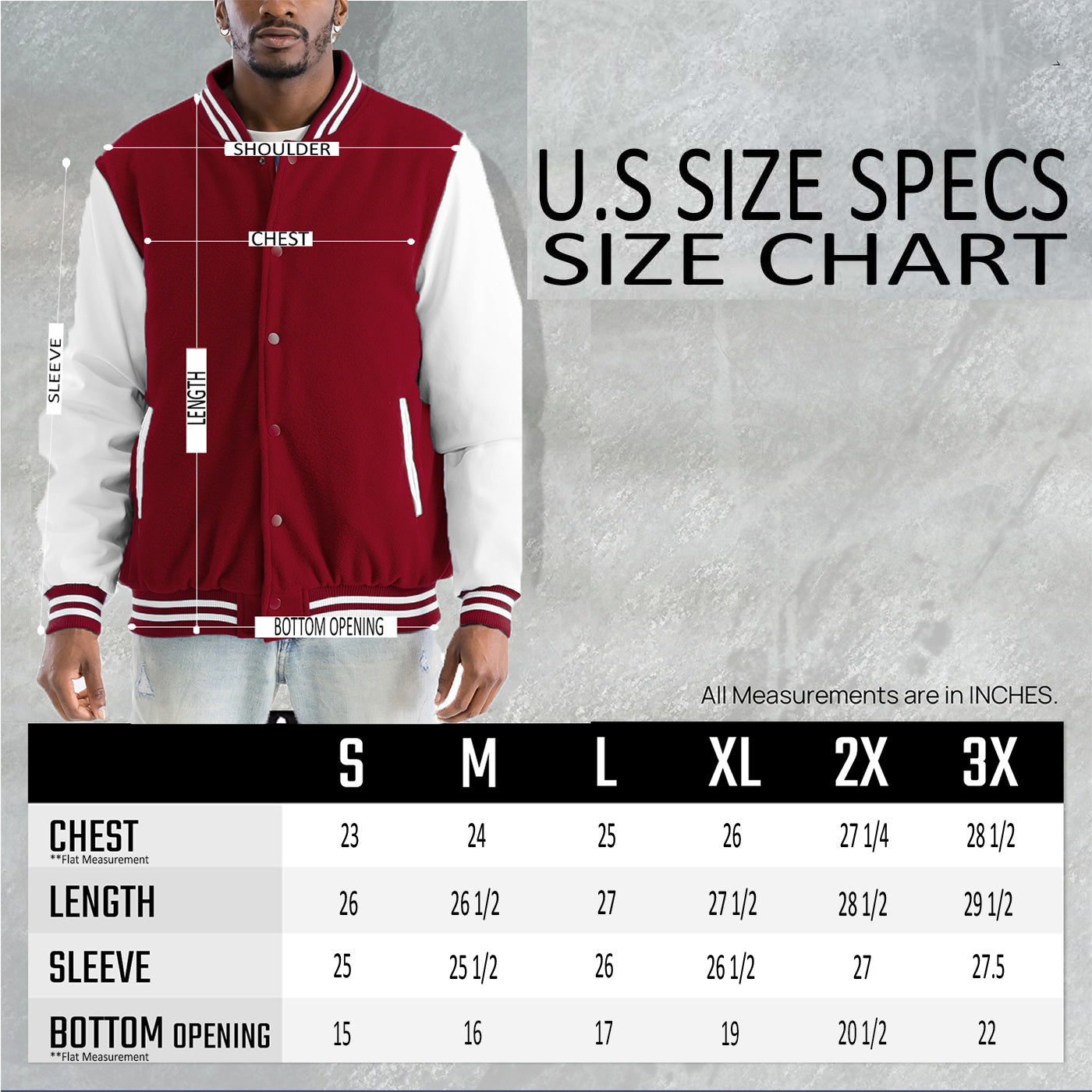 Melton Men's Letterman Jacket