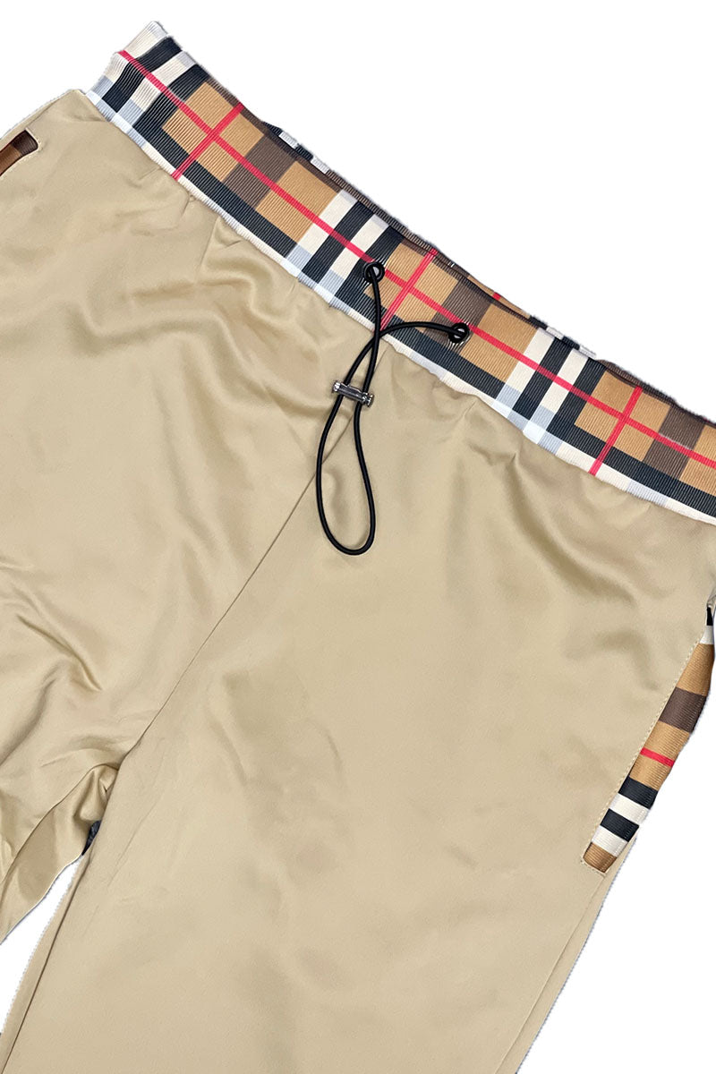 Men's Checkered Detail Track Jacket Set