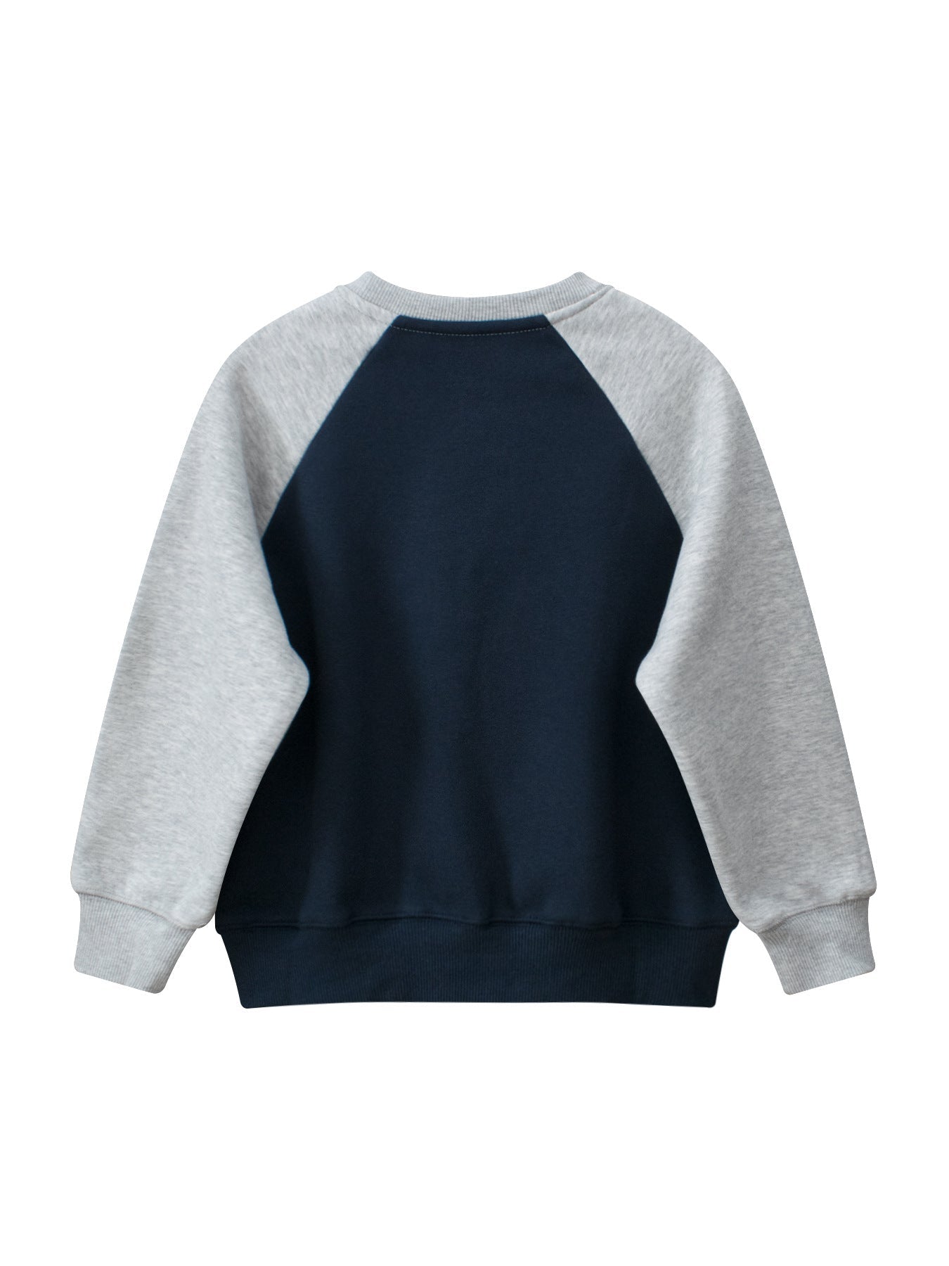 Autumn and Winter New Arrival Kids Boys Letters Print Crew Neck Long Sleeves Color Patchwork Sweatshirt-4