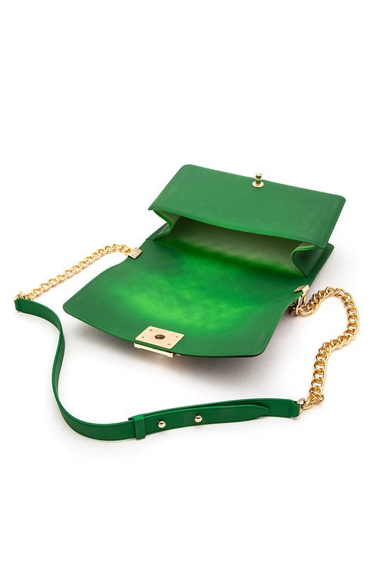 Mix Tone Textured Jelly Shoulder Bag