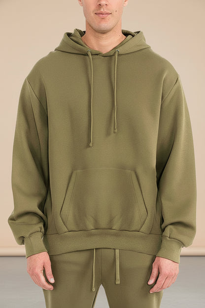 Mens Solid Tech  Fleece Hoodie