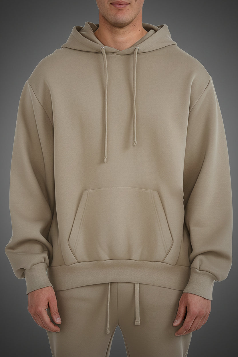 Mens Solid Tech  Fleece Hoodie