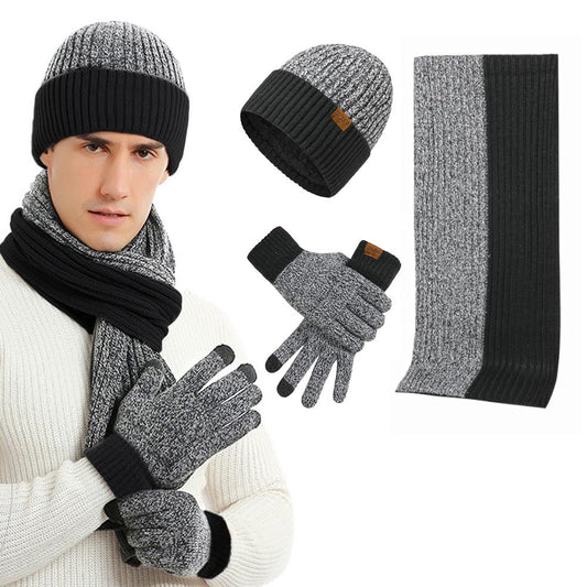 3-piece set Winter Gear featuring a Beanie Hat, Long Scarf and Touch Screen Gloves