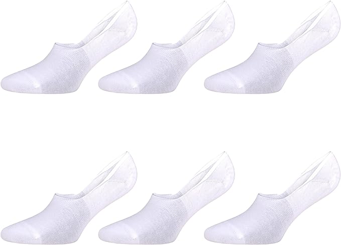 6 Pairs - No Show Invisible Socks for Men Bamboo Men Socks Shoe Size 8-11.5-2