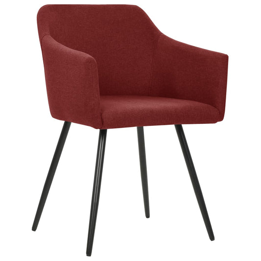 vidaXL Dining Chairs Upholstered Chair with Metal Legs for Living Room Fabric-0