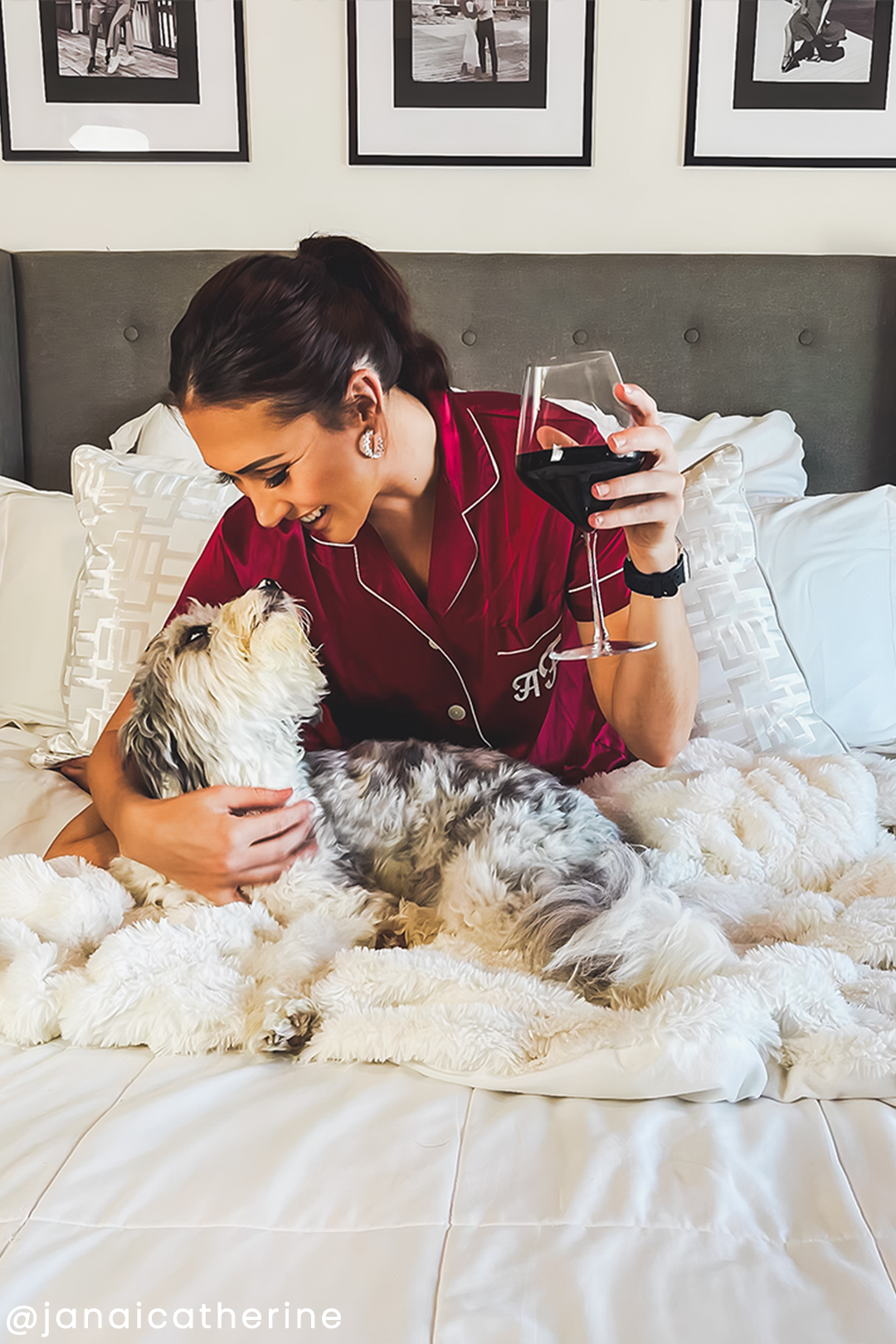 Burgundy Satin Pajamas Shorts Set-1