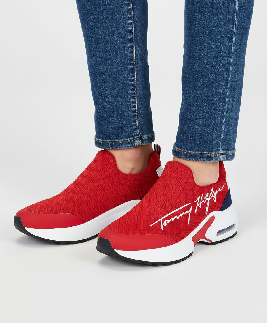 Casual Breathable Ladies Flat Wedge Walking Sneakers