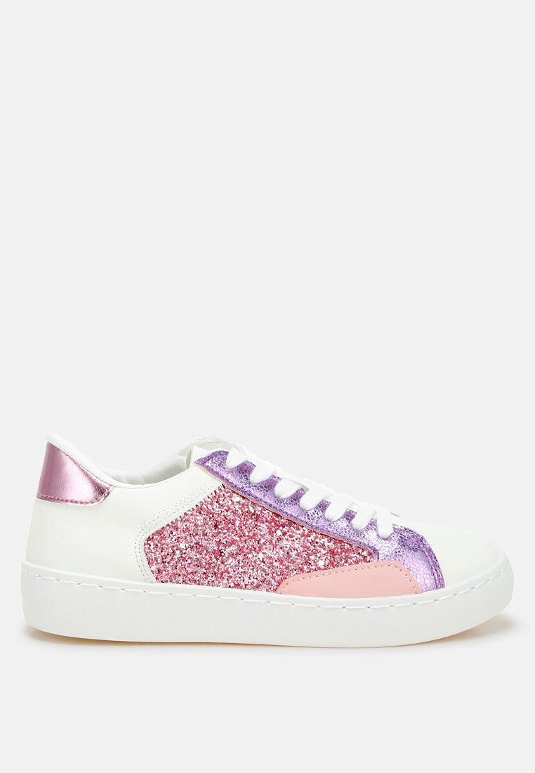 Cosmolight Glitter Faux Leather Sneakers-0