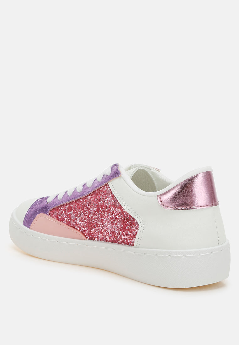 Cosmolight Glitter Faux Leather Sneakers-2