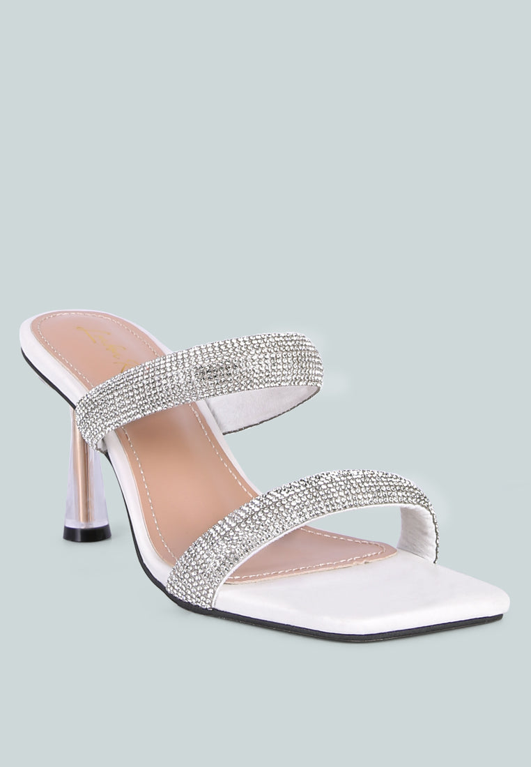 Dolls Rhinestone Embellished Slip On Sandals-1