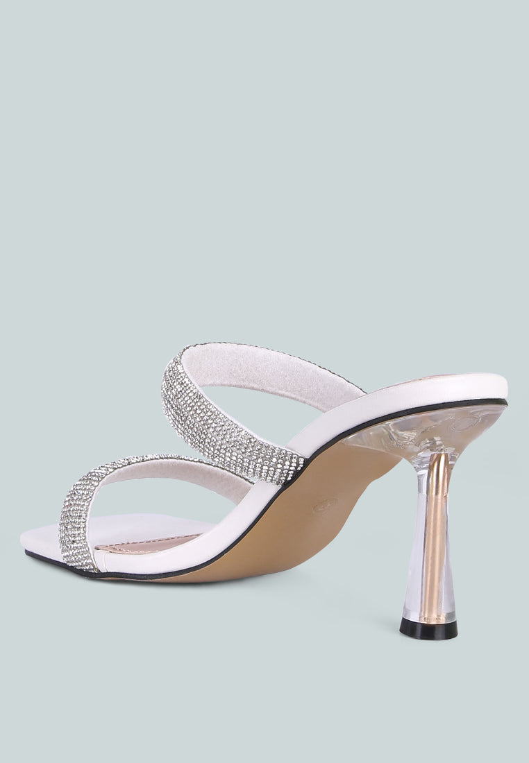 Dolls Rhinestone Embellished Slip On Sandals-2