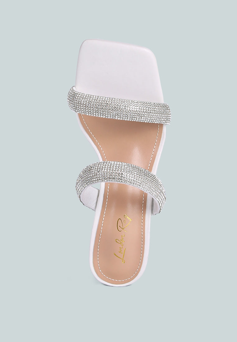 Dolls Rhinestone Embellished Slip On Sandals-3