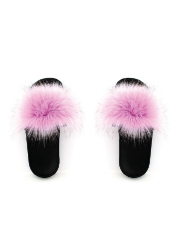 Faux Fur Slides | Lavender-0