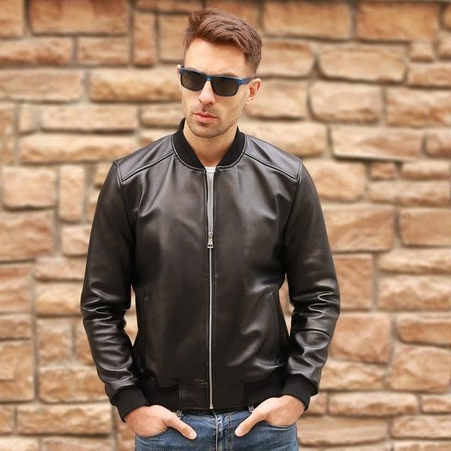 Jorah Men's Classic Bomber Leather Jacket-2