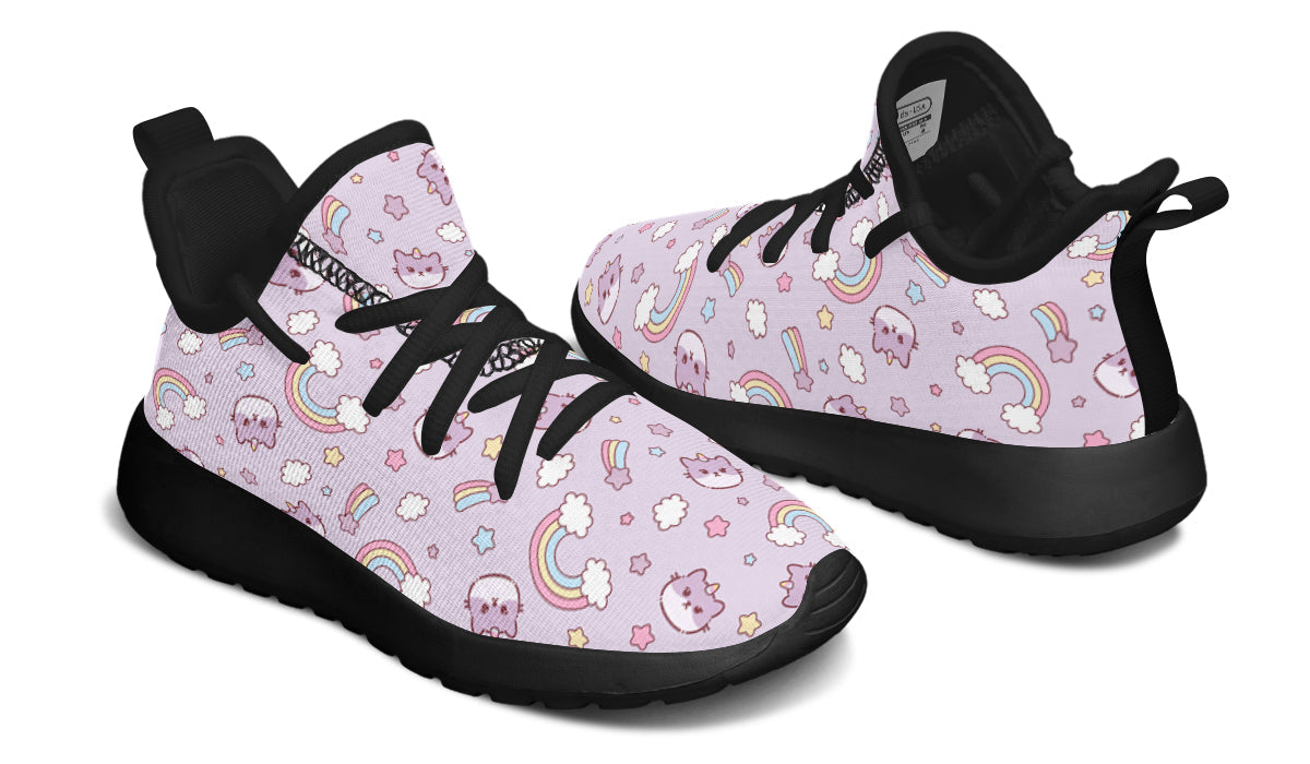 Kids Shoes Sneakers Rainbow And Cats-4