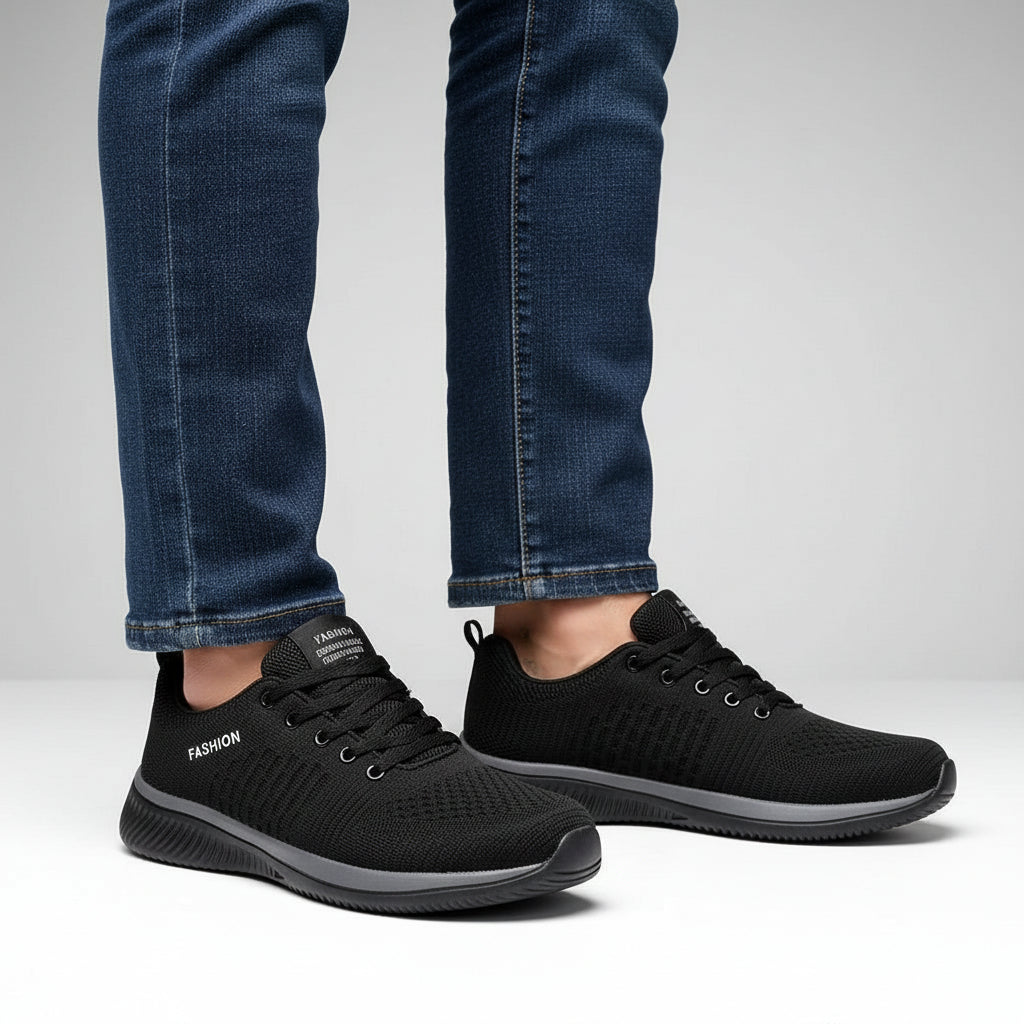 Men’s Lightweight Running Sneakers – Breathable Mesh Athletic Shoes
