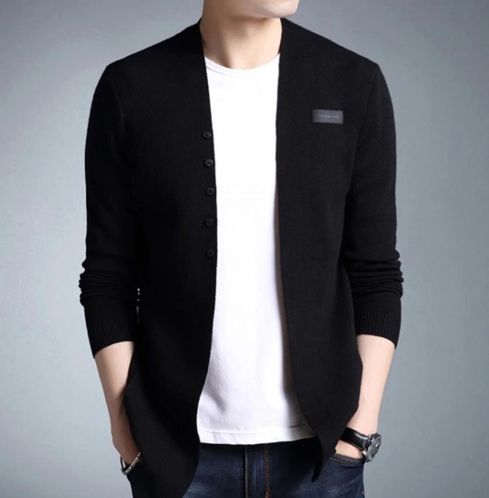 Men’s Slim Fit Button Design Cardigan