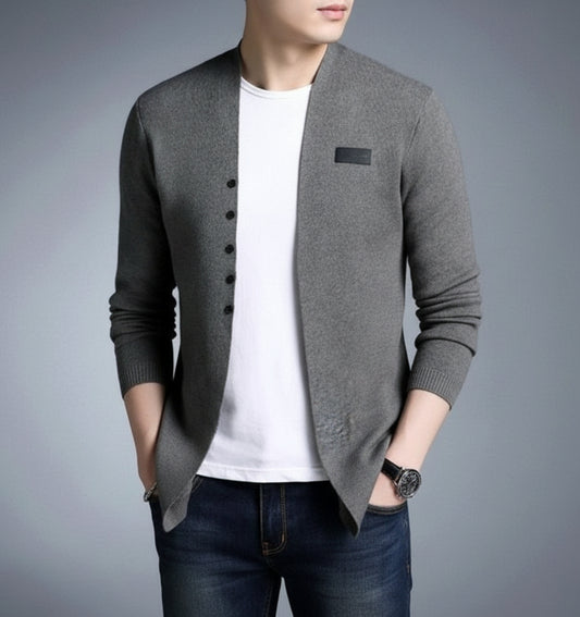 Men’s Slim Fit Button Design Cardigan
