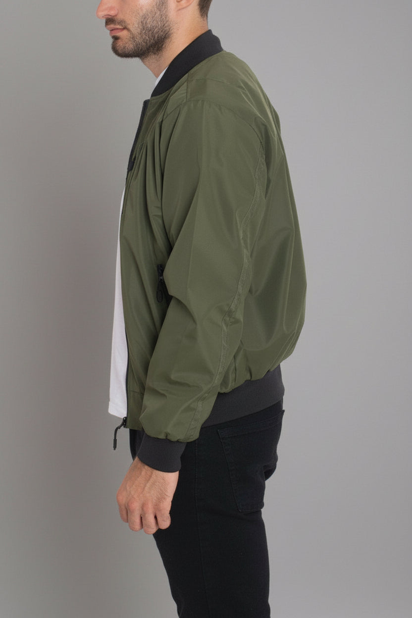 Men’s Slim Fit Waterproof Vinyl Windbreaker Jacket