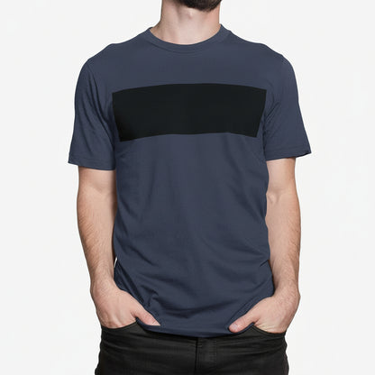 Mens Black Colorblock T-Shirt