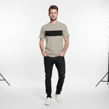 Mens Black Colorblock T-Shirt