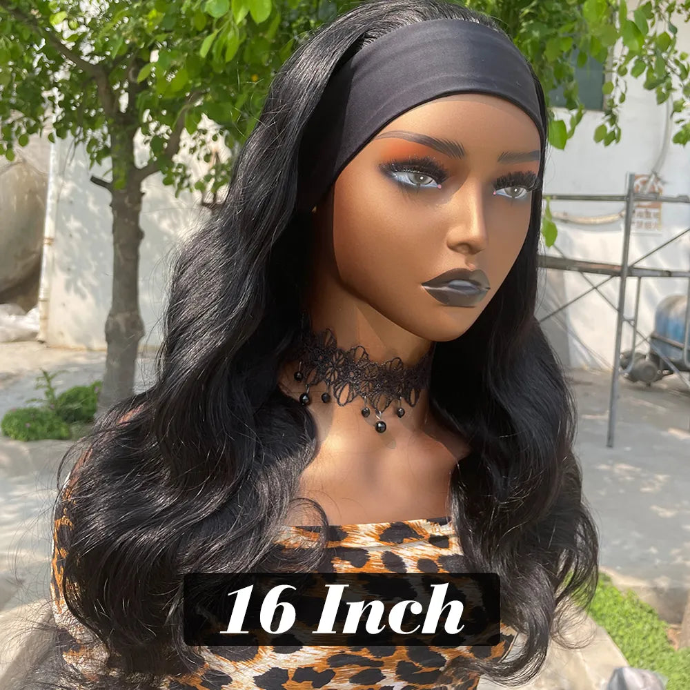 Headband Wig Human Hair Body Wave Wig 180% Density Remy Human Hair Wigs For Black Women Brazilian Glueless Wig-4