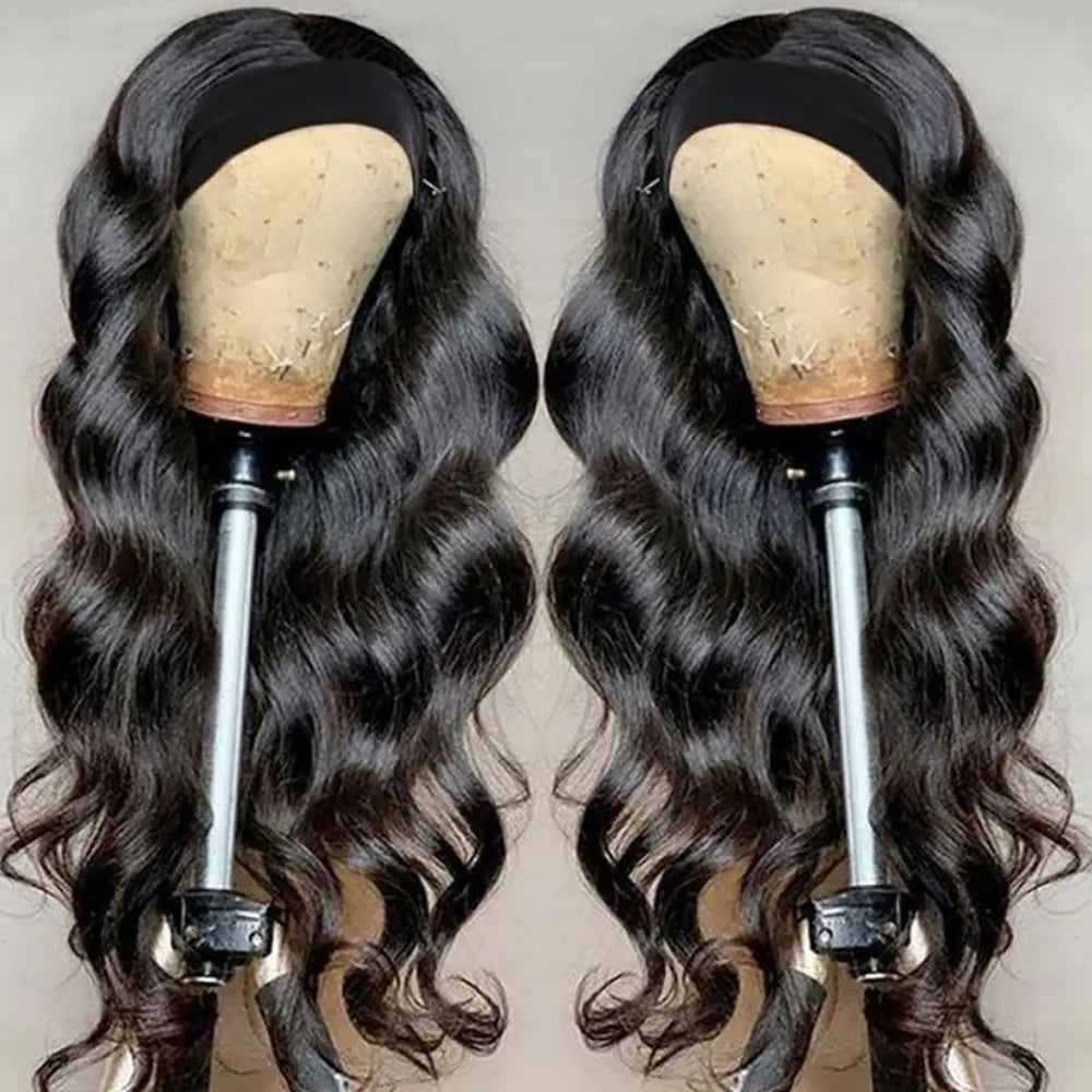 Headband Wig Human Hair Body Wave Wig 180% Density Remy Human Hair Wigs For Black Women Brazilian Glueless Wig-1