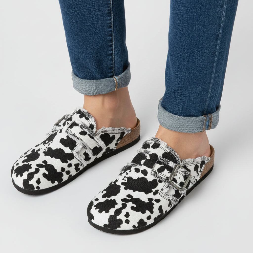 Women's Flat Heel Round Vintage Canvas Loafers