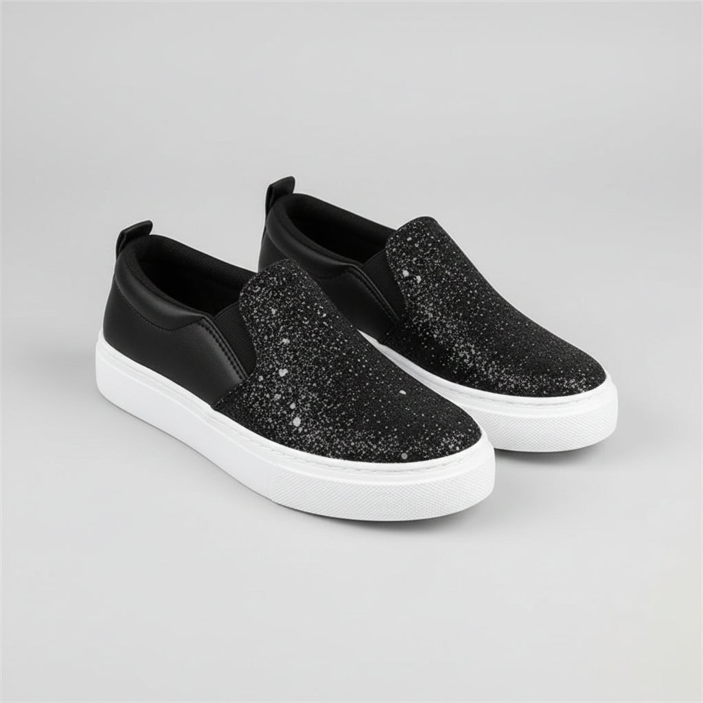 Women’s Glitter Moccasin Loafers
