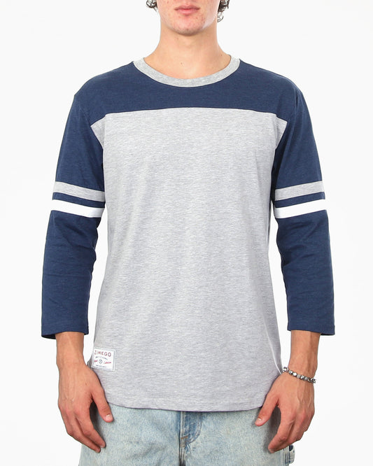 Contrast 3/4 Sleeve Stretch Casual Baseball Crew Neck T-Shirts-0