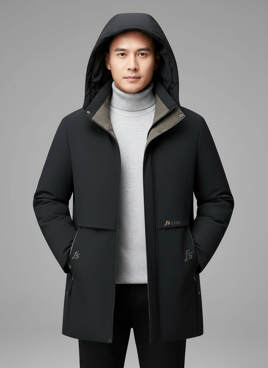 Men's Plus Size Thermal Lining Hooded Winter Coat
