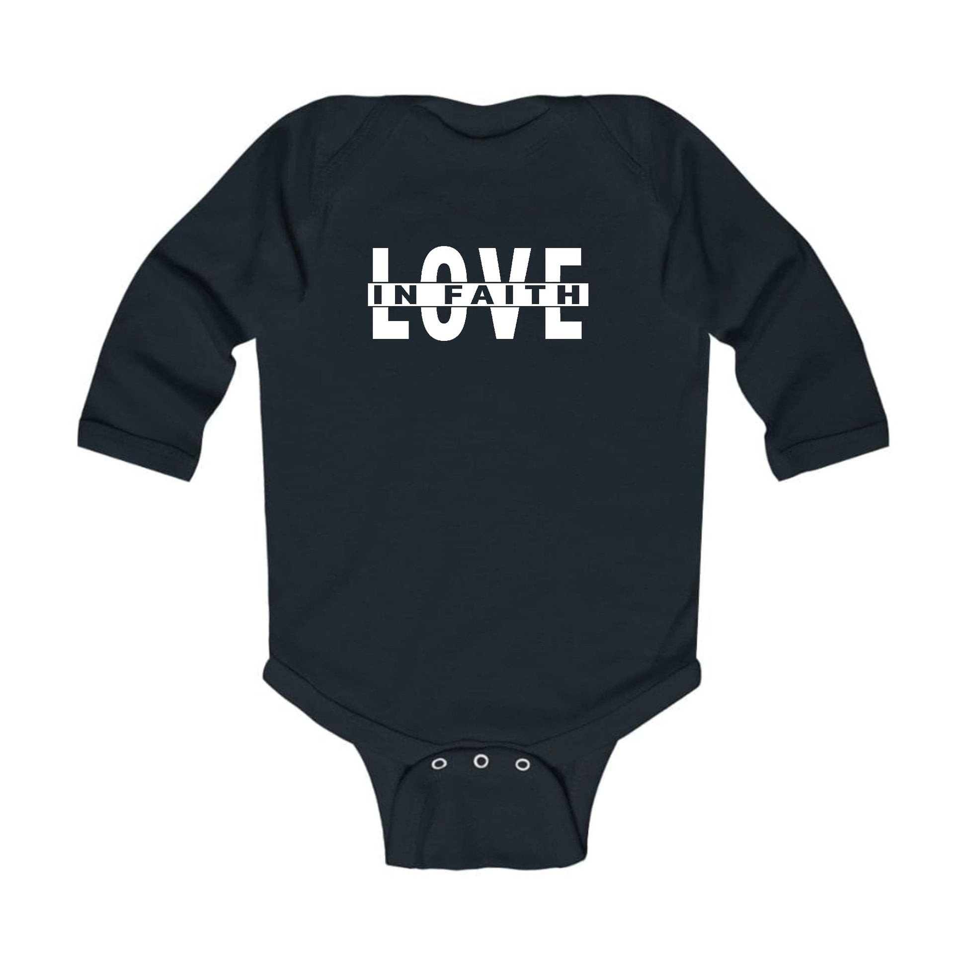 Infant Long Sleeve Graphic T-shirt, Love in Faith-0