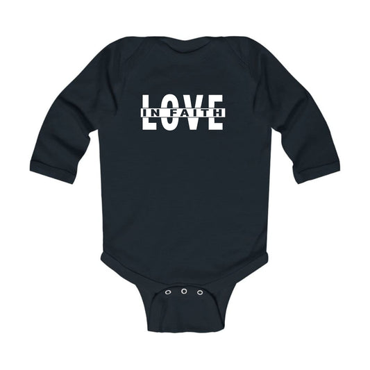 Infant Long Sleeve Graphic T-shirt, Love in Faith-0