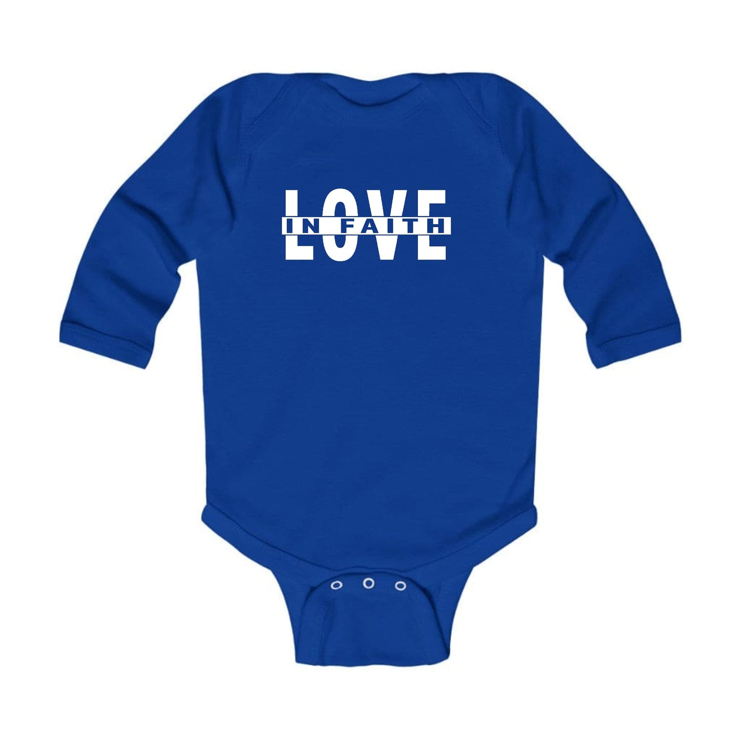 Infant Long Sleeve Graphic T-shirt, Love in Faith-1