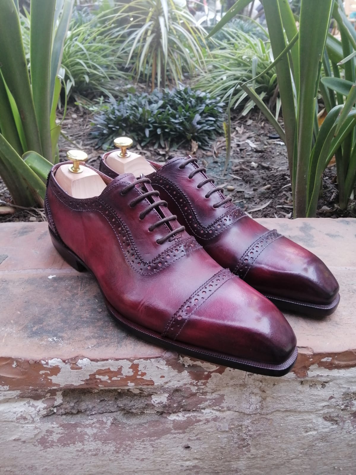 Martino - Burgundy Cap-toe Shoes-1