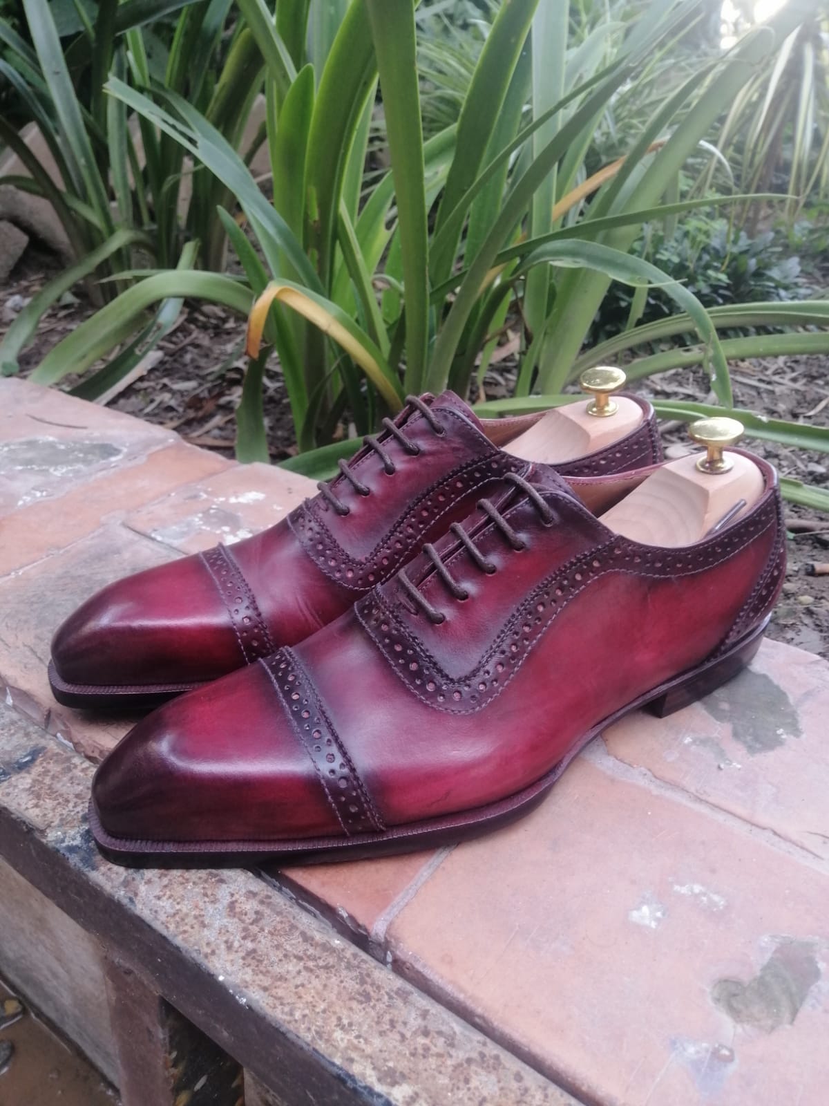 Martino - Burgundy Cap-toe Shoes-2