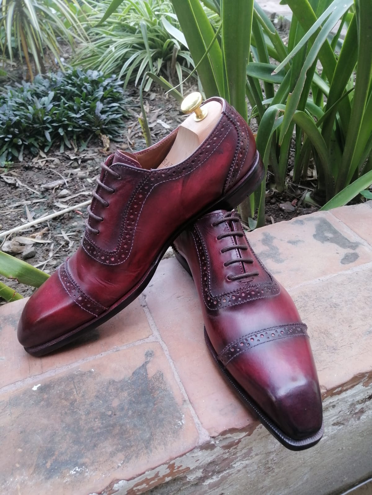 Martino - Burgundy Cap-toe Shoes-3