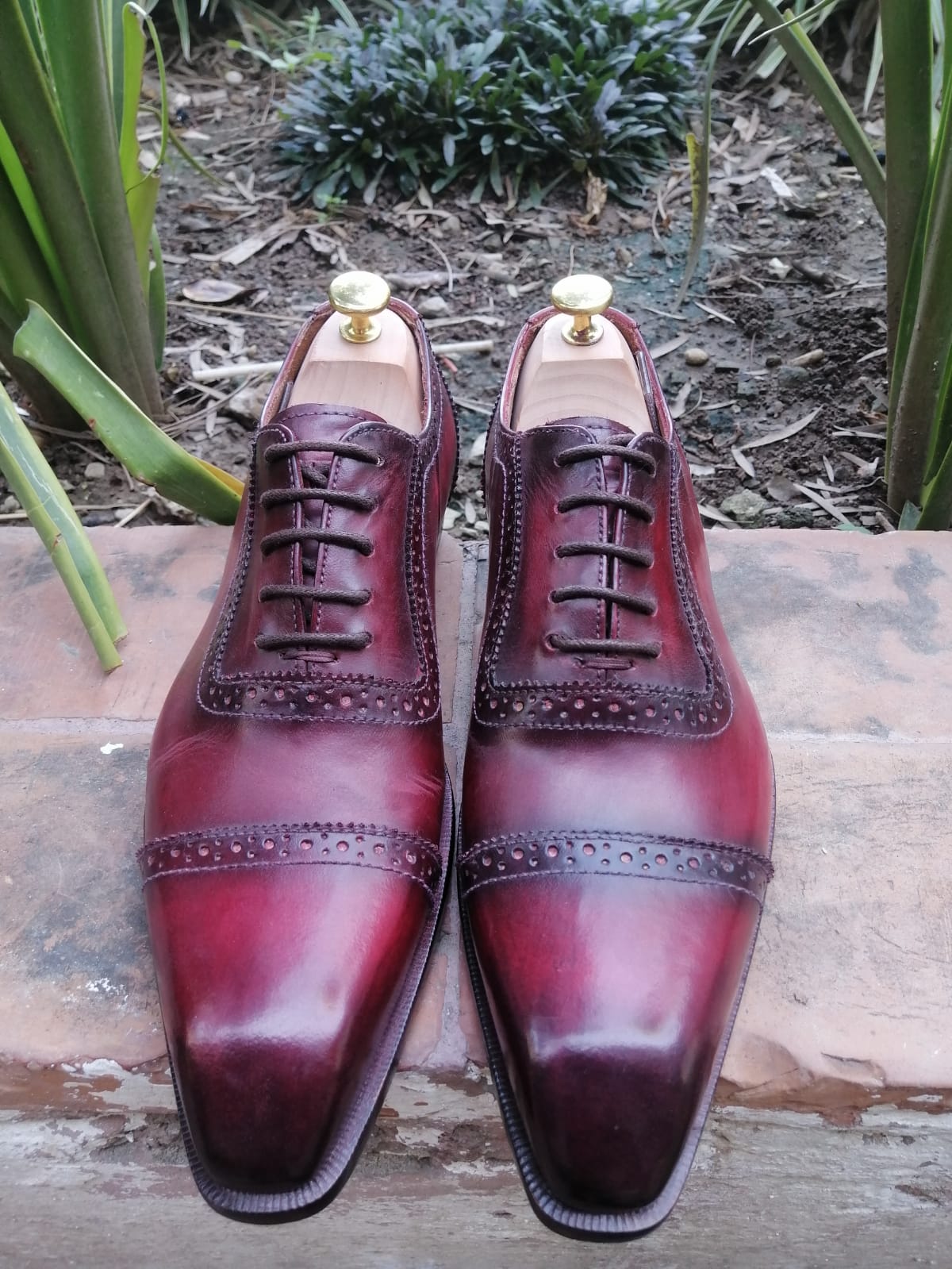 Martino - Burgundy Cap-toe Shoes-4