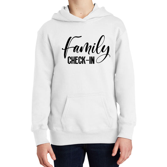 Youth Long Sleeve Hoodie Family Check-in Illustration-0